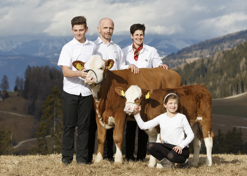 Fleckviehzüchter des Jahres 2016 - Familie Luschnig, Obdach, Steiermark