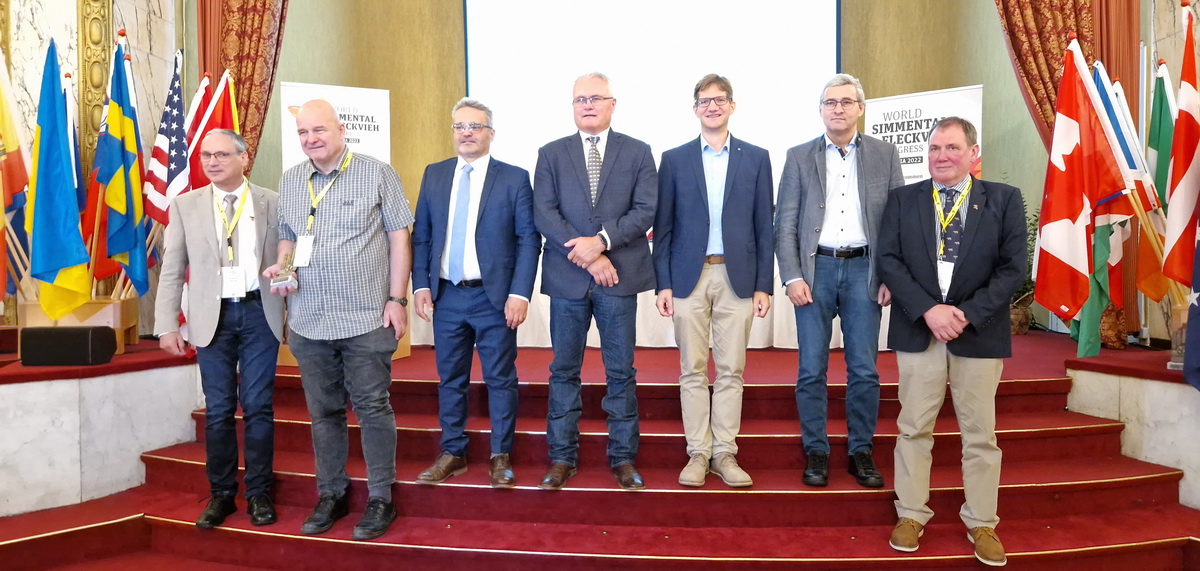 Sebastian Auernig und Peter Wenn mit den Referenten; v. l.: Sebastian Auernig, Johann Sölkner, Johannes Fankhauser, Bruce Holmquist, Stefan Hörtenhuber, Christian Fürst, Peter Wenn